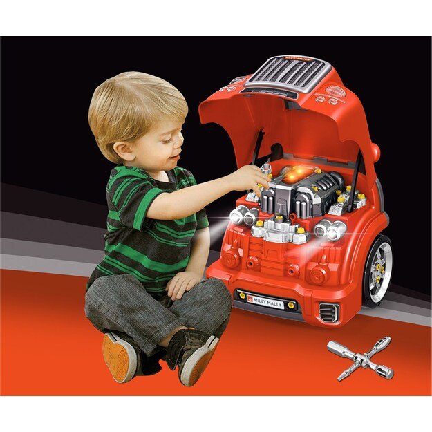 Realistic model of the front of the car with an opening hood Milly Mally N-GINE red 12