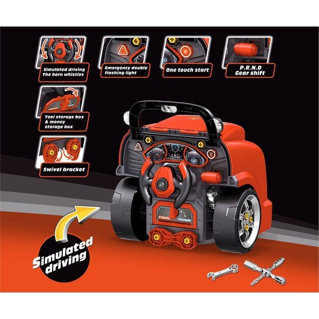 Realistic model of the front of the car with an opening hood Milly Mally N-GINE red 8