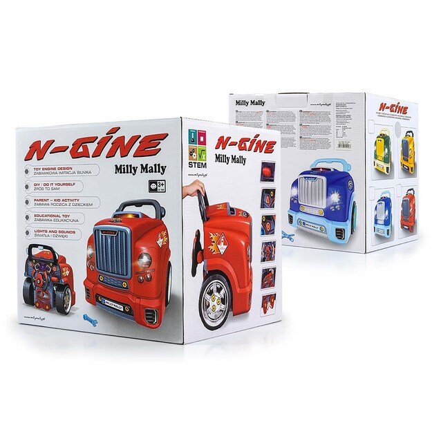 Realistic model of the front of the car with an opening hood Milly Mally N-GINE red 13