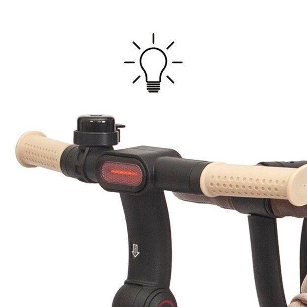 Luxury children s tricycle with lighting Milly Mally Twinkle beige 7