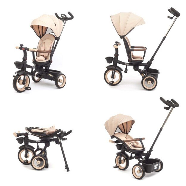 Luxury children s tricycle with lighting Milly Mally Twinkle beige 12