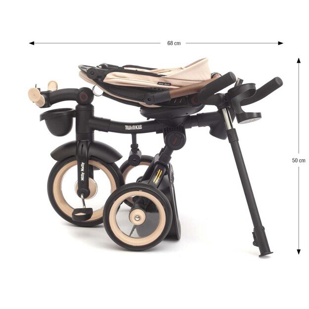 Luxury children s tricycle with lighting Milly Mally Twinkle beige 11