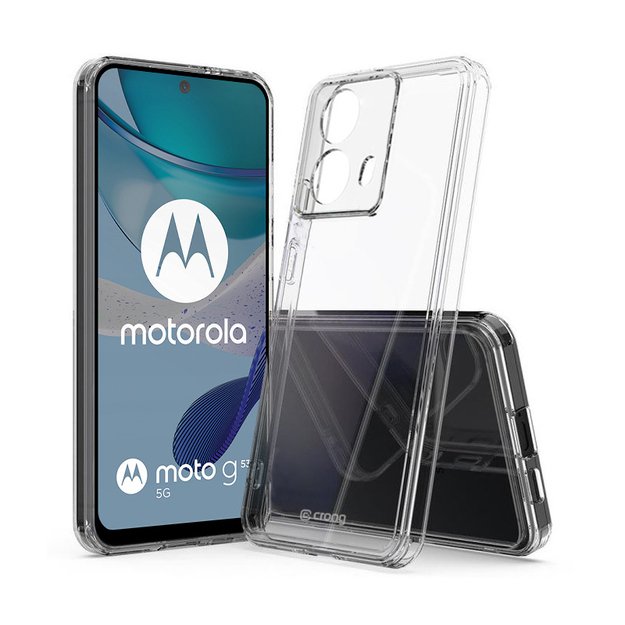 Crong Crystal Shield Cover – Motorola Moto G53 dėklas (skaidrus) 5
