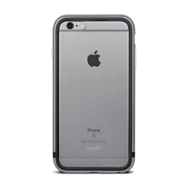 Moshi iGlaze Luxe – metalinis buferio dėklas, skirtas iPhone 6s Plus / iPhone 6 Plus (titano pilka)