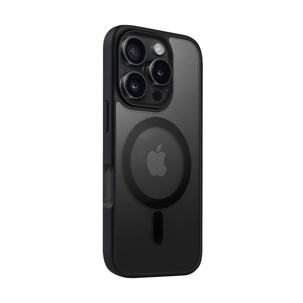 Crong Hybrid Frost MAG dangtelis – dėklas su MagSafe, skirtas iPhone 16 Pro Max (juodas) 6