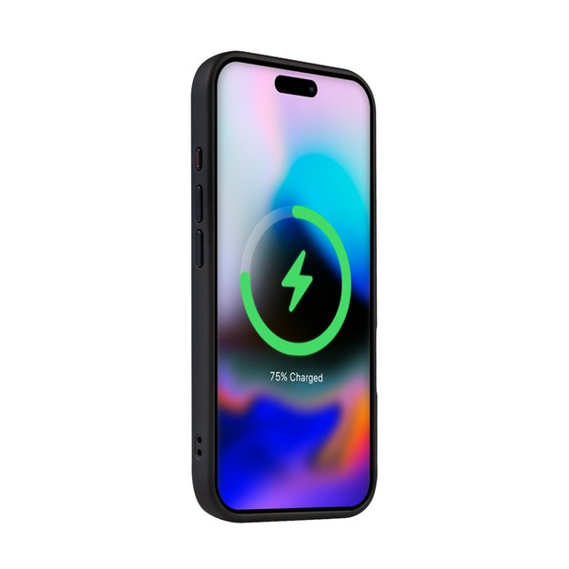 Crong Hybrid Frost MAG dangtelis – dėklas su MagSafe, skirtas iPhone 16 Pro Max (juodas) 7