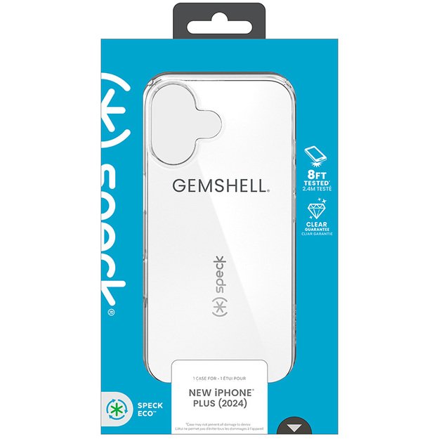 Speck Gemshell – dėklas, skirtas iPhone 16 Plus (skaidrus)