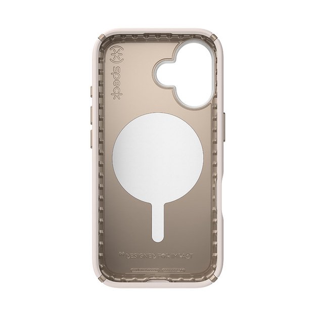 Speck Presidio2 Pro ClickLock & MagSafe – dėklas, skirtas iPhone 16 (balintas kaulas / Heirloom Gold / Hazel Brown)