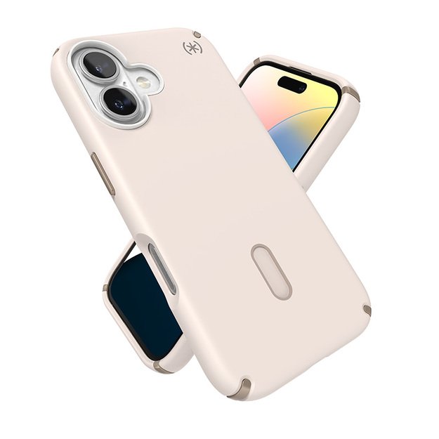 Speck Presidio2 Pro ClickLock & MagSafe – dėklas, skirtas iPhone 16 (balintas kaulas / Heirloom Gold / Hazel Brown)