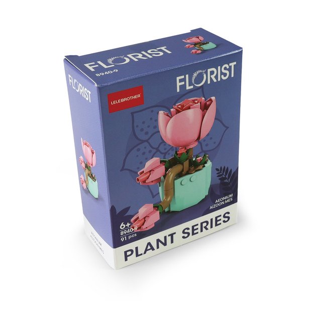 Building set flower in a pot