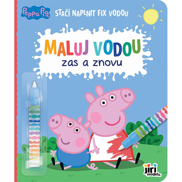 Paint with water again and again Peppa Pig