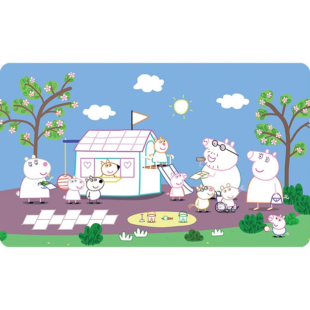Paint with water again and again Peppa Pig