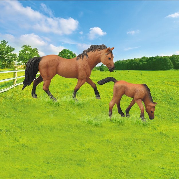 Horse set 2 pcs with fence