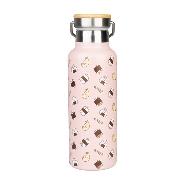 Pusheen - Stainless steel thermal bottle with handle from the Sushi Roll collection 500 ml