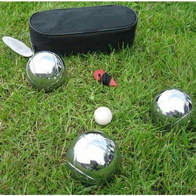 Boules set with carrying bag, 5 pieces