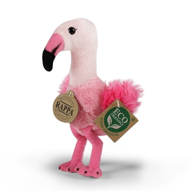 Rappa - Plush realistic flamingo stuffed animal 15 cm Eco-Friendly