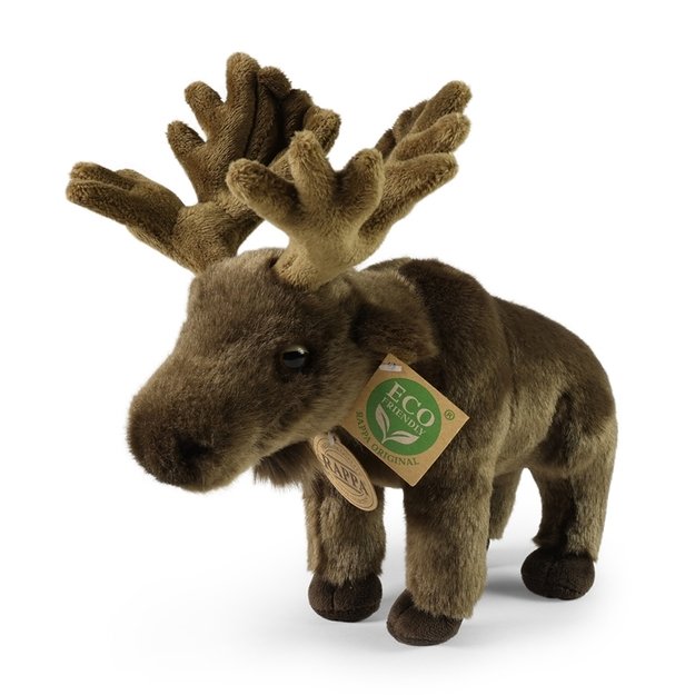 Rappa - Plush realistic moose mascot 24 cm Eco-Friendly