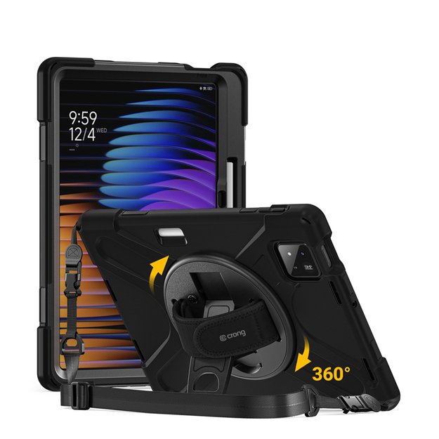 Crong Defender Plus &ndash; Rugged case for Xiaomi Pad 8 / 8 Pro / Pad 7 / 7 Pro 11.2  (Black)