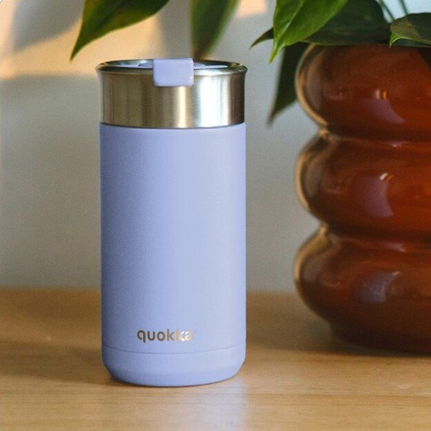 Quokka Boost Coffee Tumbler - Stainless Steel Thermal Mug with Infuser 400ml (Denim Blue)