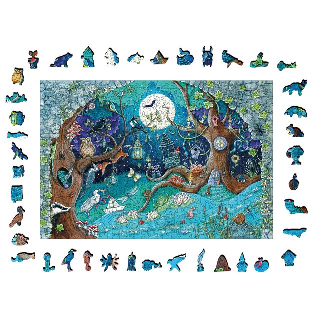 Ravensburger Wooden Puzzle 500 pc Fantasy Forest