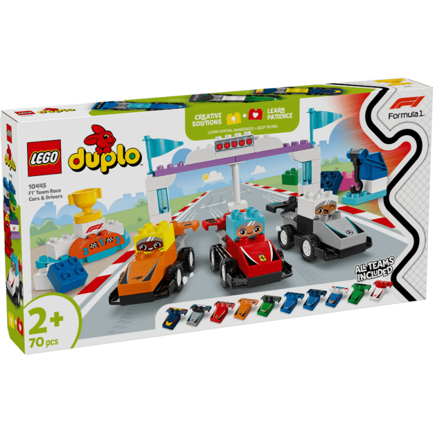 LEGO DUPLO F1 Team Race Cars & Drivers