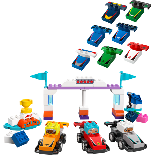 LEGO DUPLO F1 Team Race Cars & Drivers