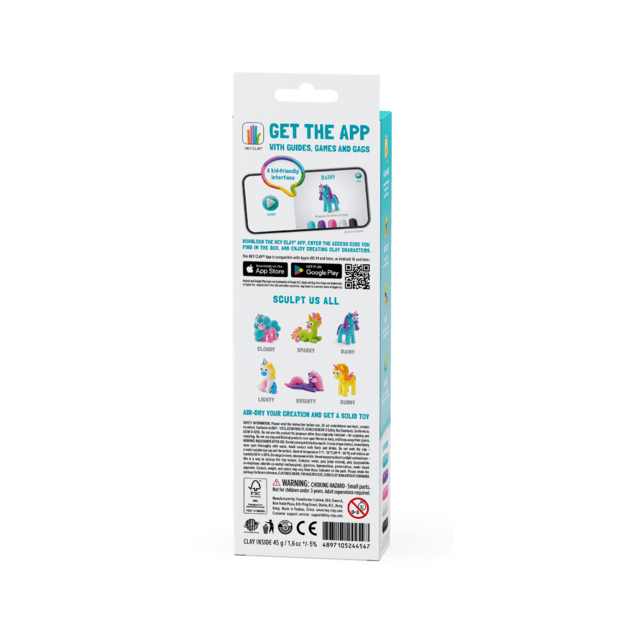 HEY CLAY Modeling Clay Unicorn Rainy 3 pc