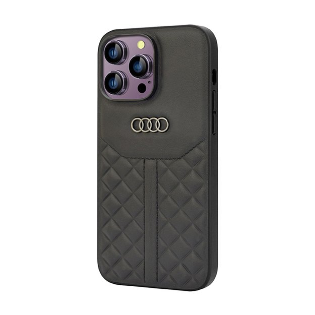 Audi tikros odos dėklas, skirtas iPhone 14 Pro Max (juodas)