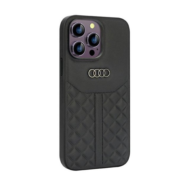 Audi tikros odos dėklas, skirtas iPhone 14 Pro Max (juodas)