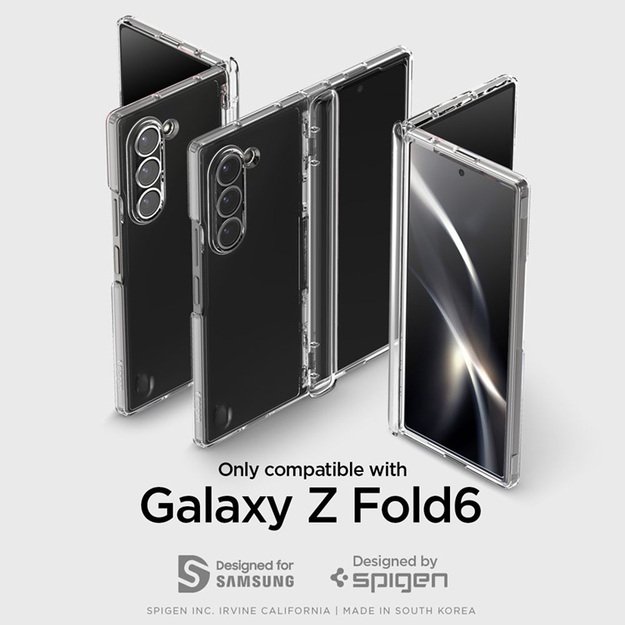 Spigen Ultra Hybrid Pro – dėklas, skirtas Samsung Galaxy Z Fold 6 (Crystal Clear)