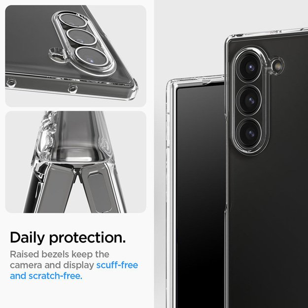 Spigen Ultra Hybrid Pro – dėklas, skirtas Samsung Galaxy Z Fold 6 (Crystal Clear)