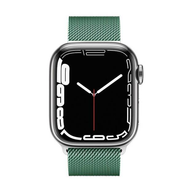 „Crong Milano Steel“, skirtas „Apple Watch“ 42/44/45 mm (smaragdo žalia)