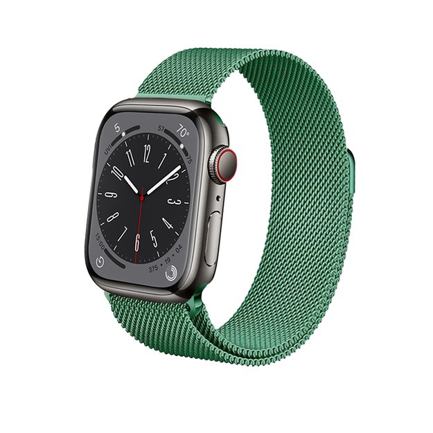 „Crong Milano Steel“, skirtas „Apple Watch“ 42/44/45 mm (smaragdo žalia)