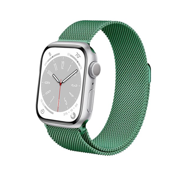 „Crong Milano Steel“, skirtas „Apple Watch“ 42/44/45 mm (smaragdo žalia)