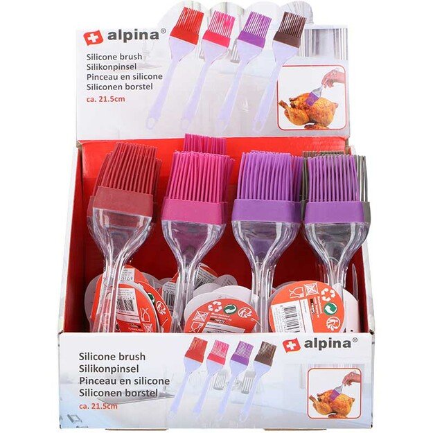 Alpina - silikoninis šepetėlis indams marinuoti 21 cm (raudonas) 4