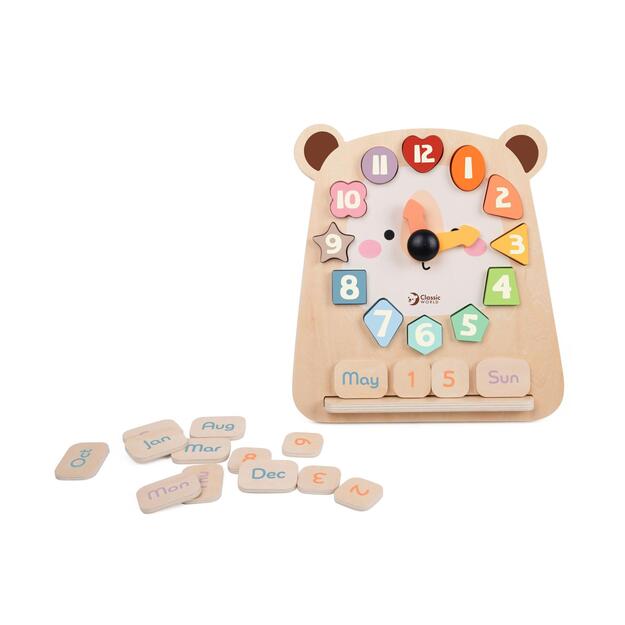 Medinis laikrodis su meškiuko įdėklu dėžutėje 4