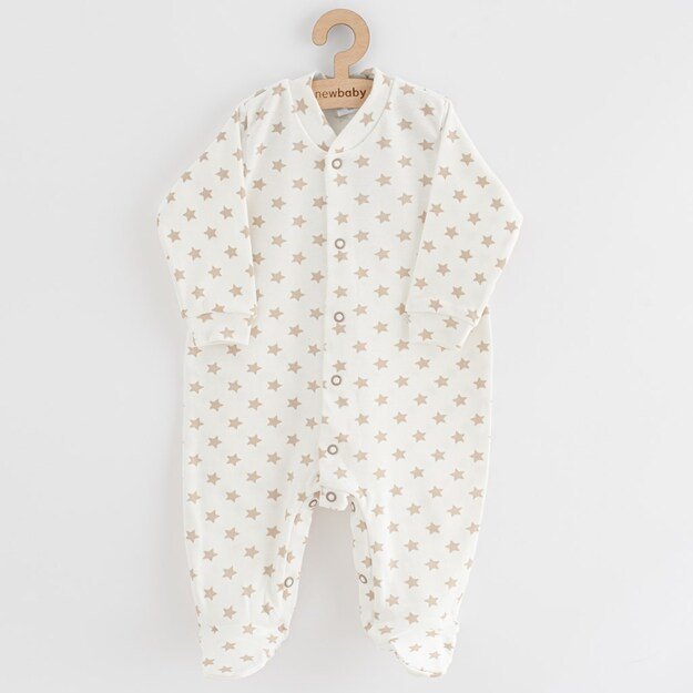 Baby Jumpsuit New Baby Classic II žvaigždučių smėlio spalvos, 68 (4-6m), 68 (4-6m) dydis