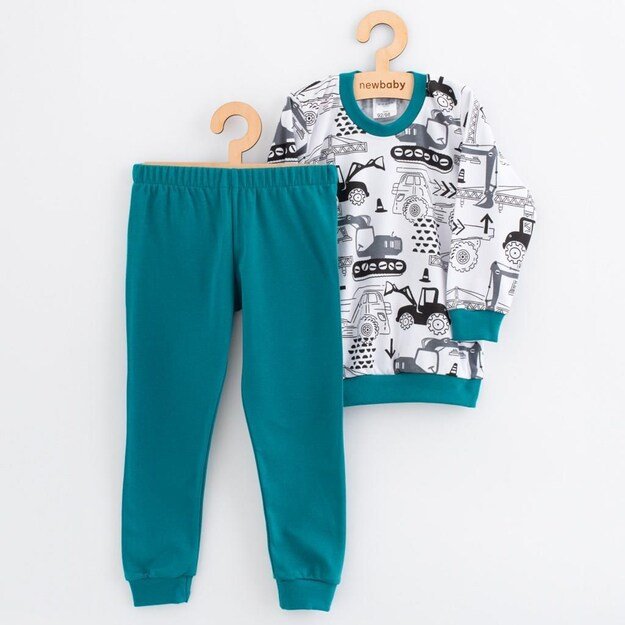 Vaikiškos medvilnės pižamos New Baby mašinos, 104/110