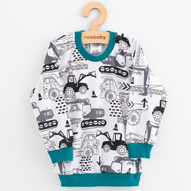 Vaikiškos medvilnės pižamos New Baby mašinos, 104/110 1