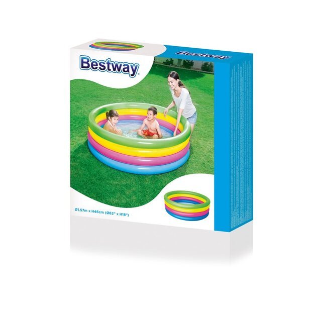 Pripučiamas vaikiškas baseinas Bestway 157x46 cm 4 spalvos