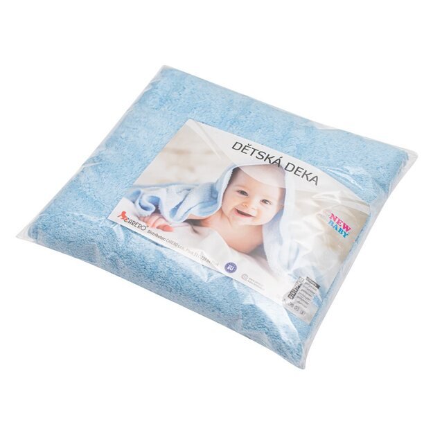 Antklodė kūdikiui New Baby 90x80 mėlyna