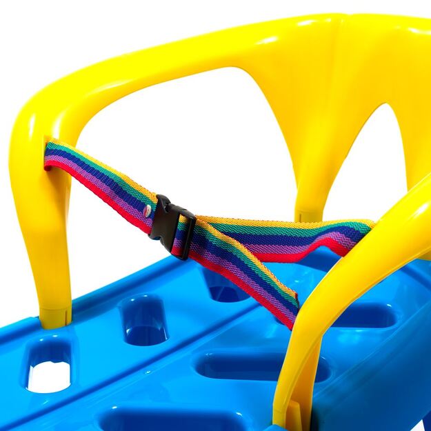 Plastikinės rogutės su atlošu Baby Mix SNOW STAR mėlynos spalvos 3