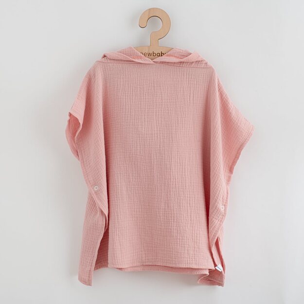 Kūdikių muslininis pončas New Baby Feeling pink 50 cm, S, S dydis