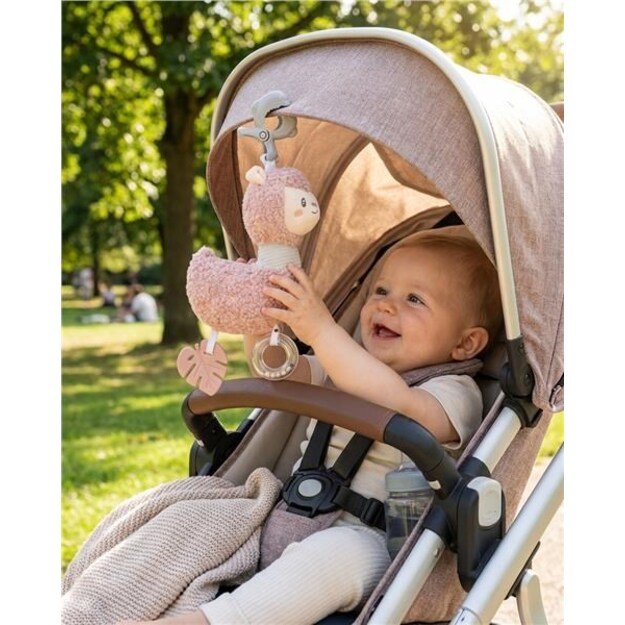 Mokomasis pliušinis žaislas su muzikine dėžute ir klipu New Baby Lama