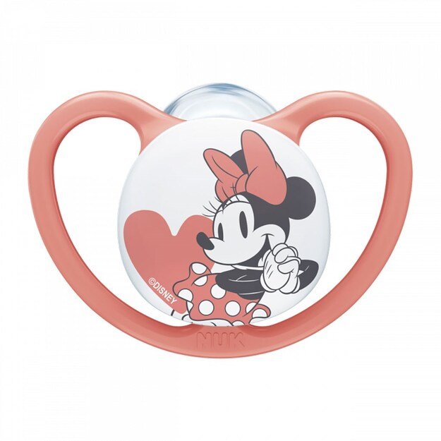 Space NUK 0-6m Disney Mickey Mouse čiulptukas Red, dydis 0-6 m, 0-6 m