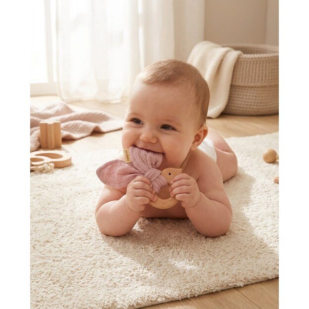 Kūdikio dantukas New Baby Bird rožinis