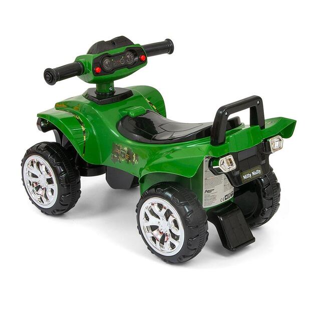 Vaikiškas paspirtukas su garso keturračiu Milly Mally Monster Military 4