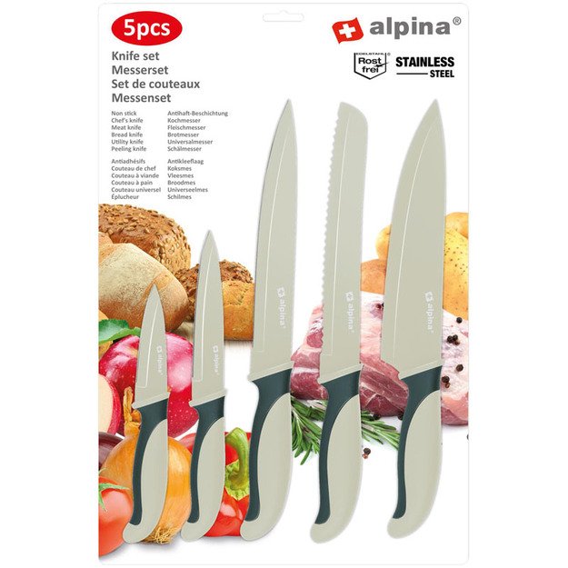 Alpina - nerūdijančio plieno peilių rinkinys (žalias) 2