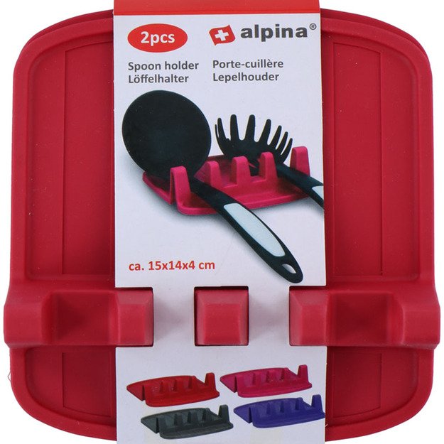 Alpina - Šaukšto laikiklis / virtuvės reikmenų laikiklis 2 vnt (raudonas) 1