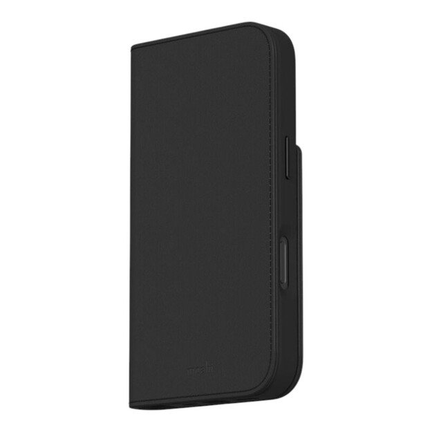 Moshi Overture MagSafe – trys viename odinis atverčiamas dėklas, skirtas iPhone 16 Pro Max (anglies juodas)